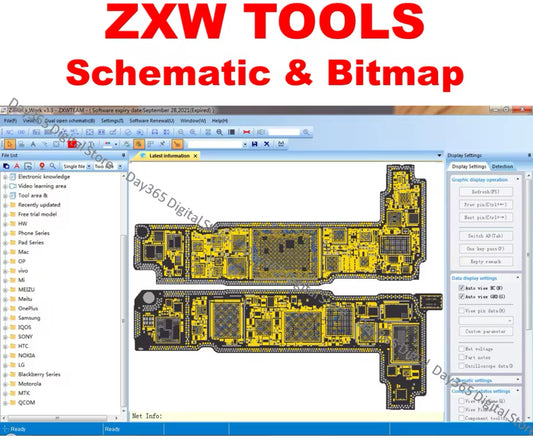 One year ZXW tools for Mobile Phone motherboard repair scematic bitmap drawing tools برنامج المخططات zxw سنة واحدة